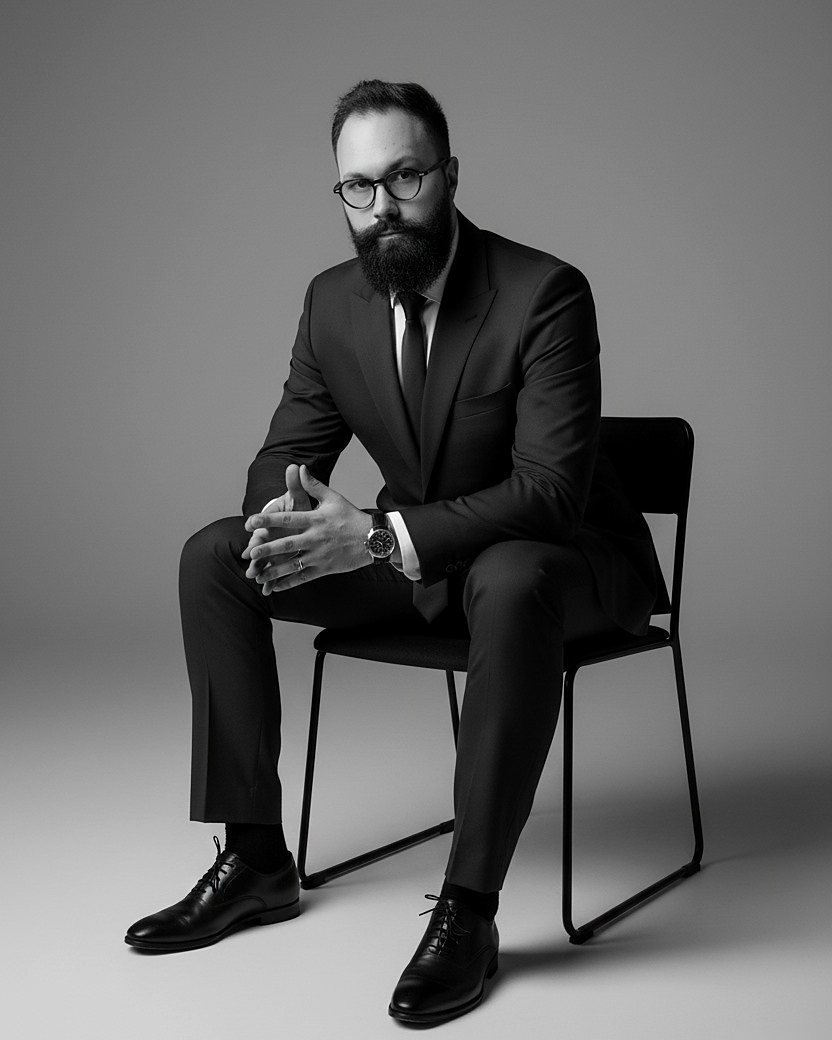 Dr. Gustavo R. Matias. Retrato em preto e branco